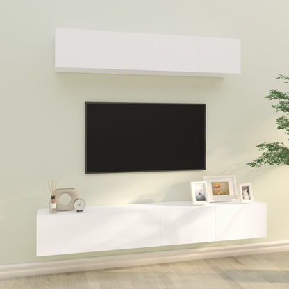 4Dílný Set Tv Skříněk Betonově Šedý Kompozitní Dřevo