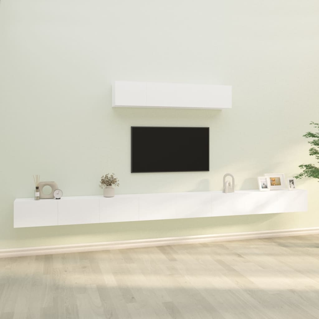 6Dílný Set Tv Skříněk Betonově Šedý Kompozitní Dřevo