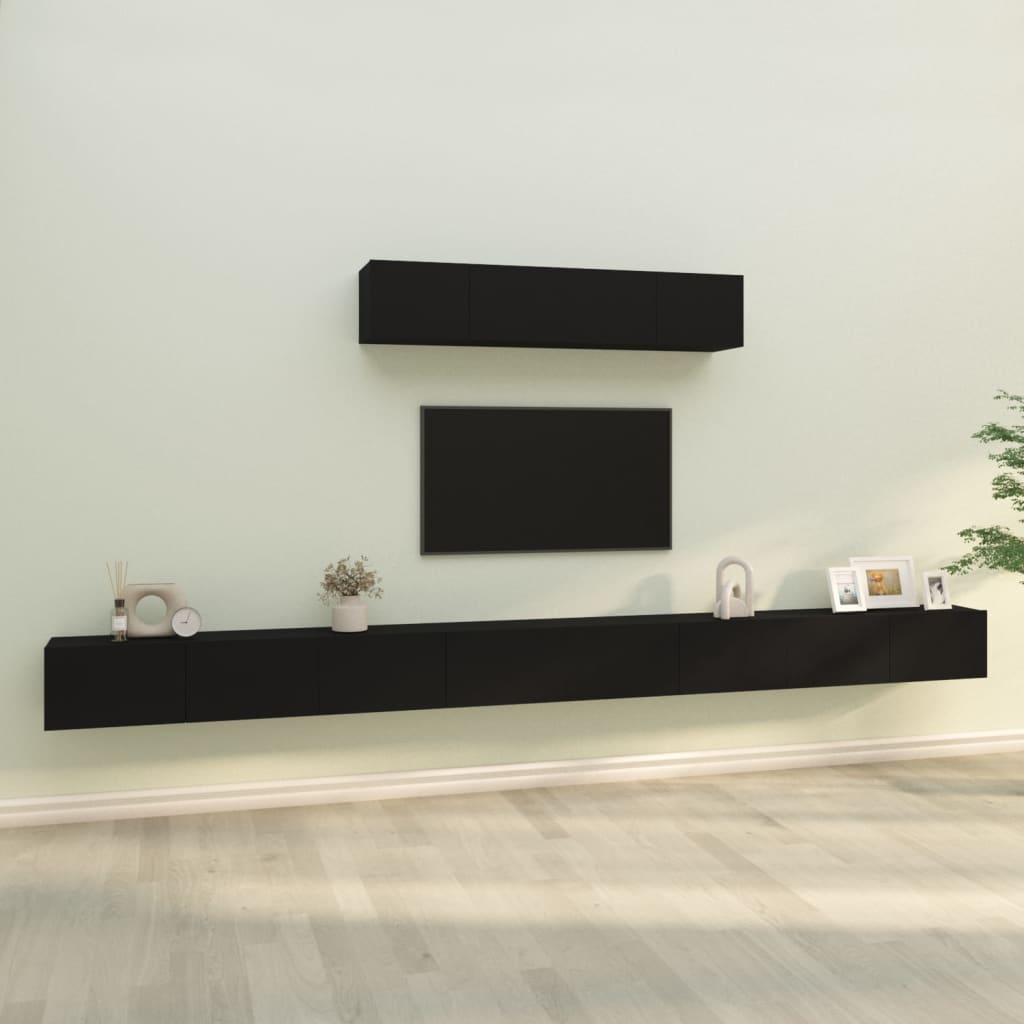 6Dílný Set Tv Skříněk Betonově Šedý Kompozitní Dřevo