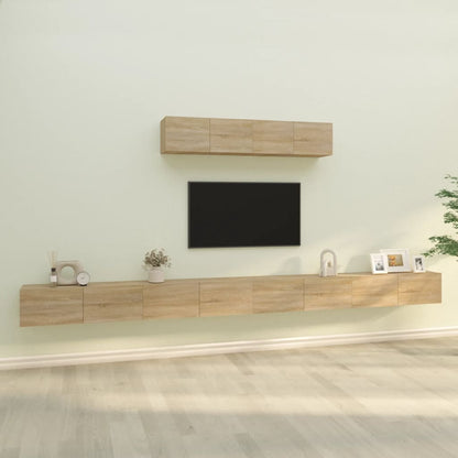 6Dílný Set Tv Skříněk Betonově Šedý Kompozitní Dřevo