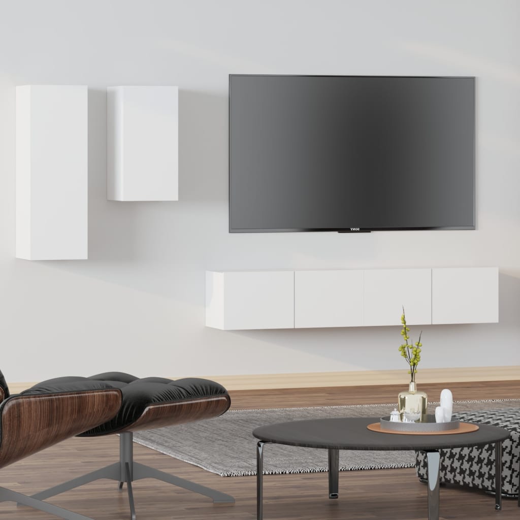 4Dílný Set Tv Skříněk Kompozitní Dřevo