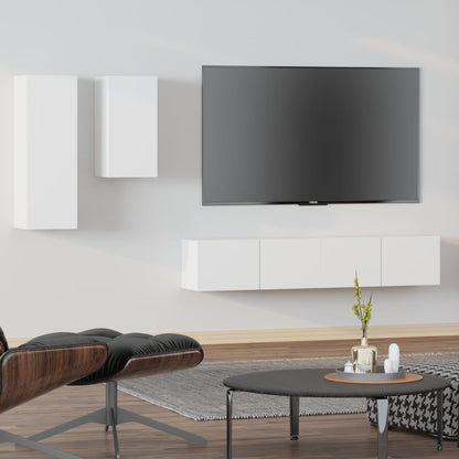 4Dílný Set Tv Skříněk Kompozitní Dřevo