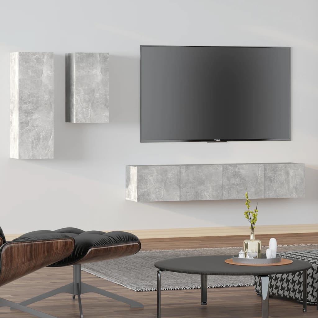 4Dílný Set Tv Skříněk Kompozitní Dřevo
