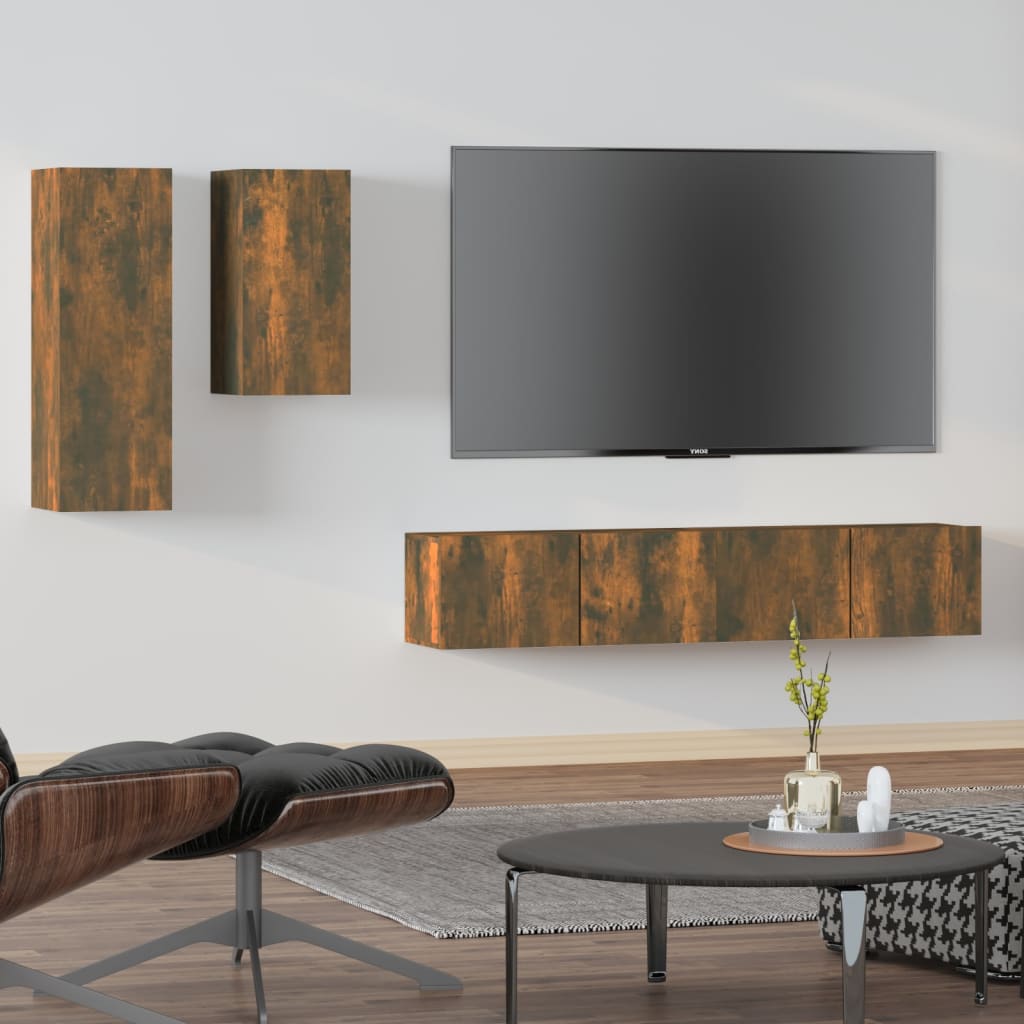 4Dílný Set Tv Skříněk Kompozitní Dřevo