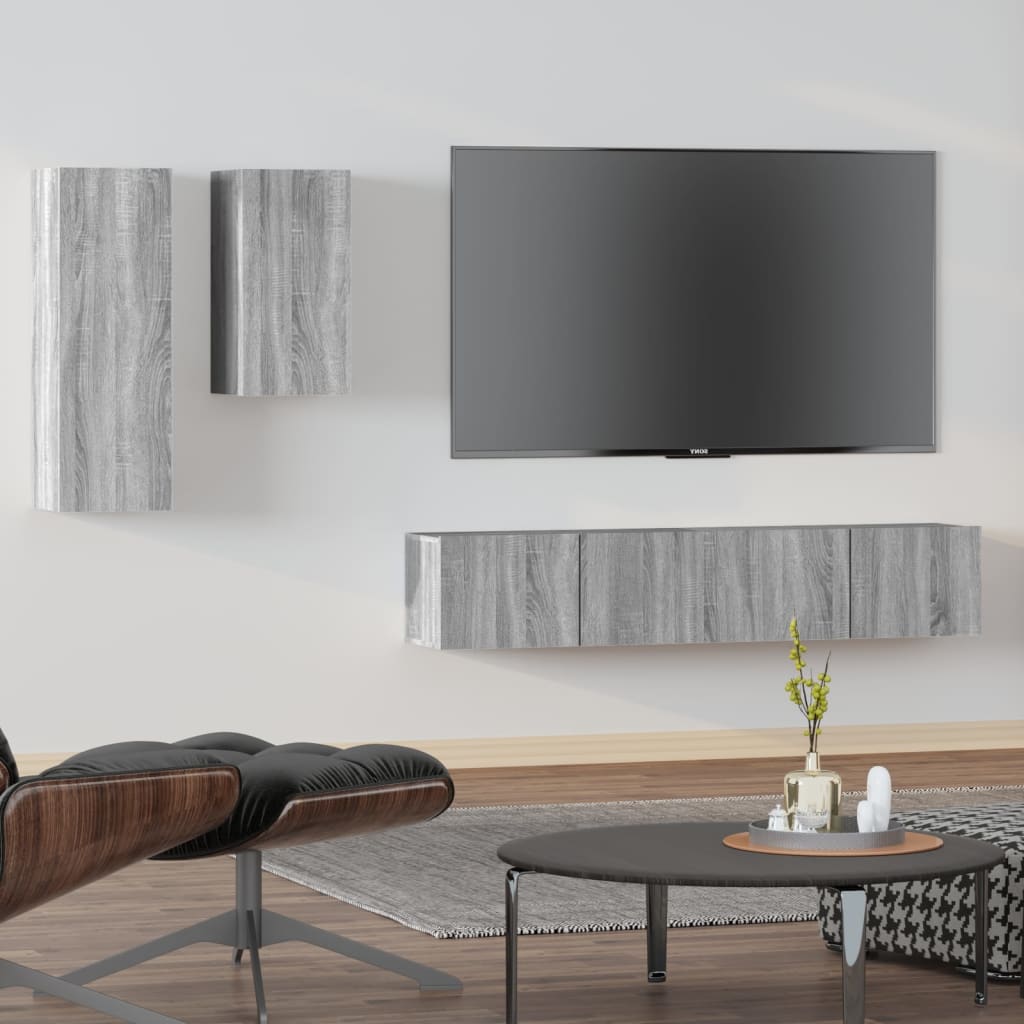 4Dílný Set Tv Skříněk Kompozitní Dřevo