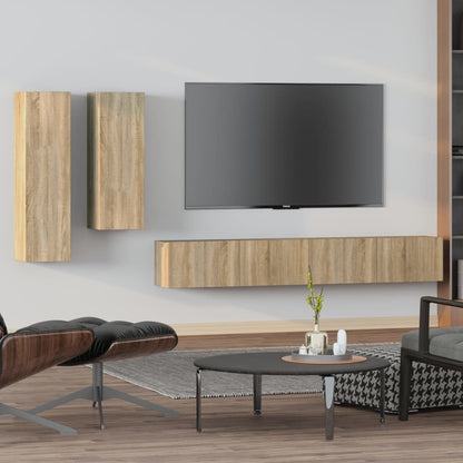 4Dílný Set Tv Skříněk Kompozitní Dřevo
