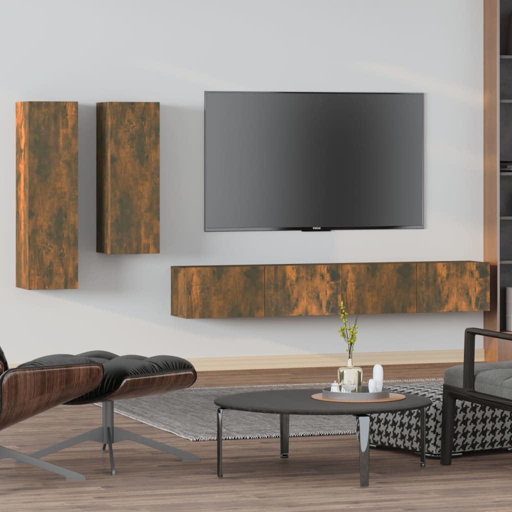 4Dílný Set Tv Skříněk Kompozitní Dřevo