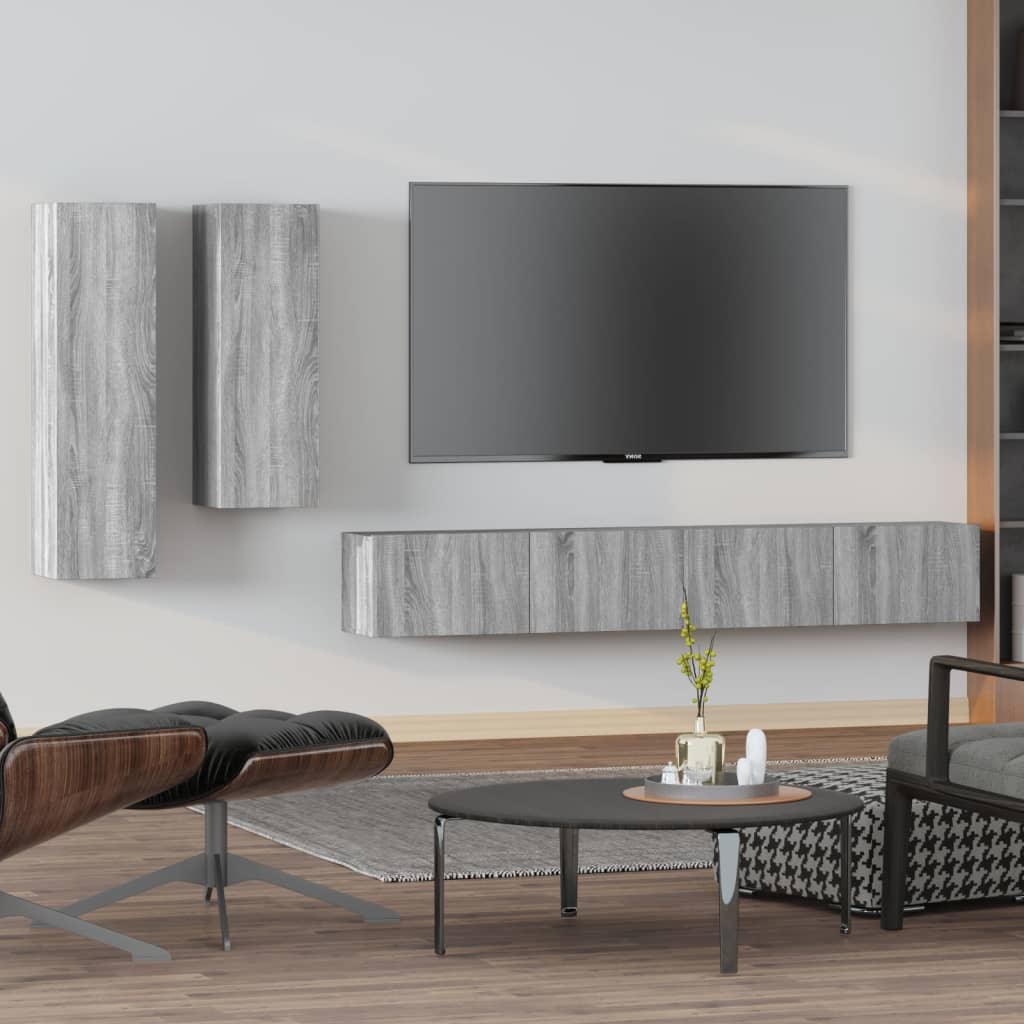 4Dílný Set Tv Skříněk Kompozitní Dřevo