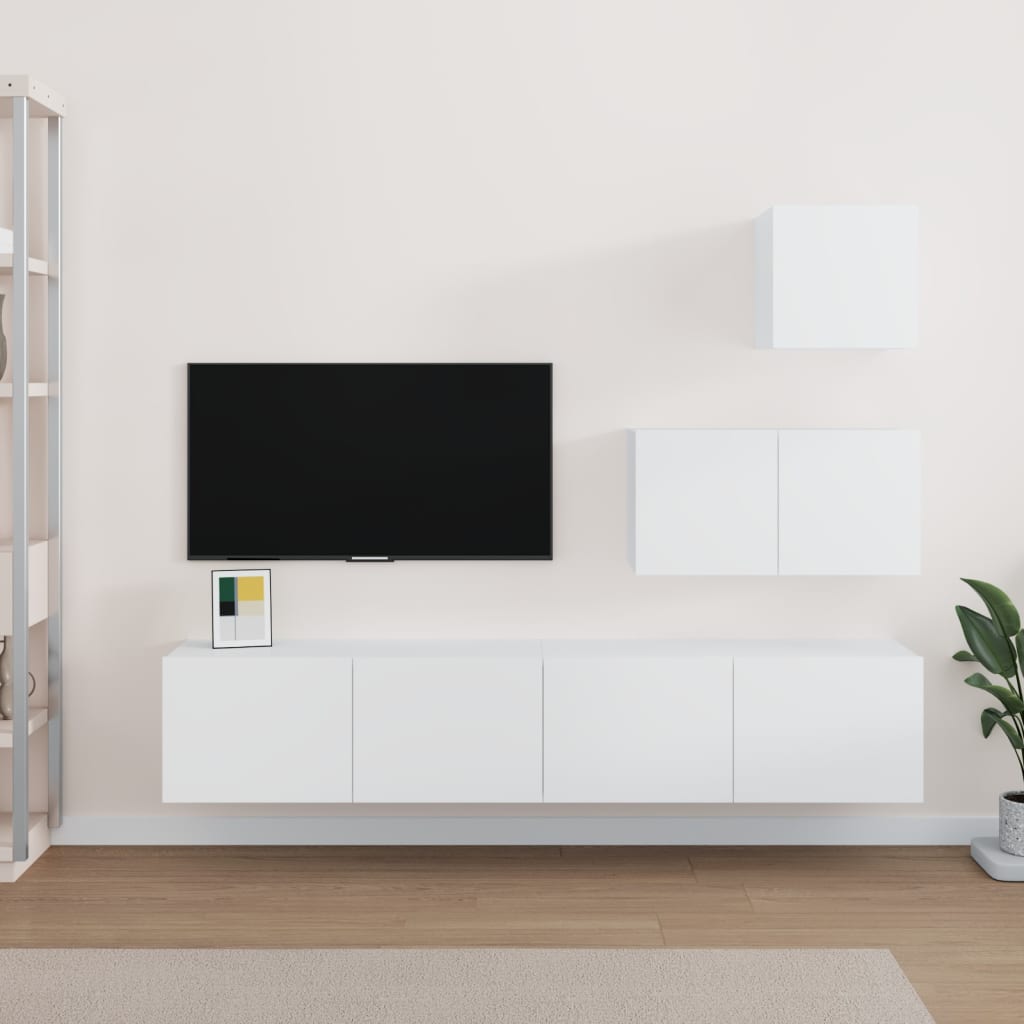 4Dílný Set Tv Skříněk Kompozitní Dřevo