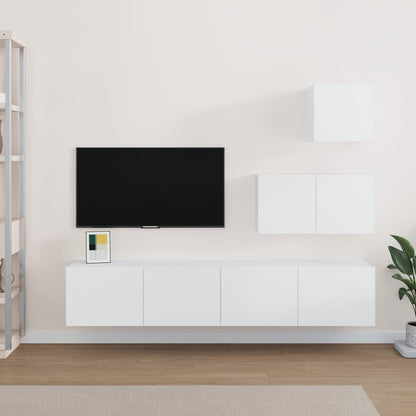 4Dílný Set Tv Skříněk Kompozitní Dřevo