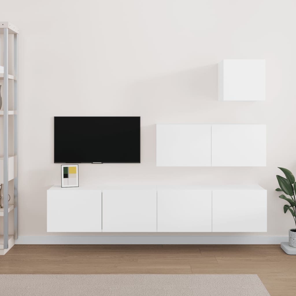 4Dílný Set Tv Skříněk Kompozitní Dřevo
