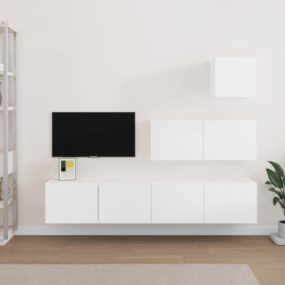4Dílný Set Tv Skříněk Kompozitní Dřevo