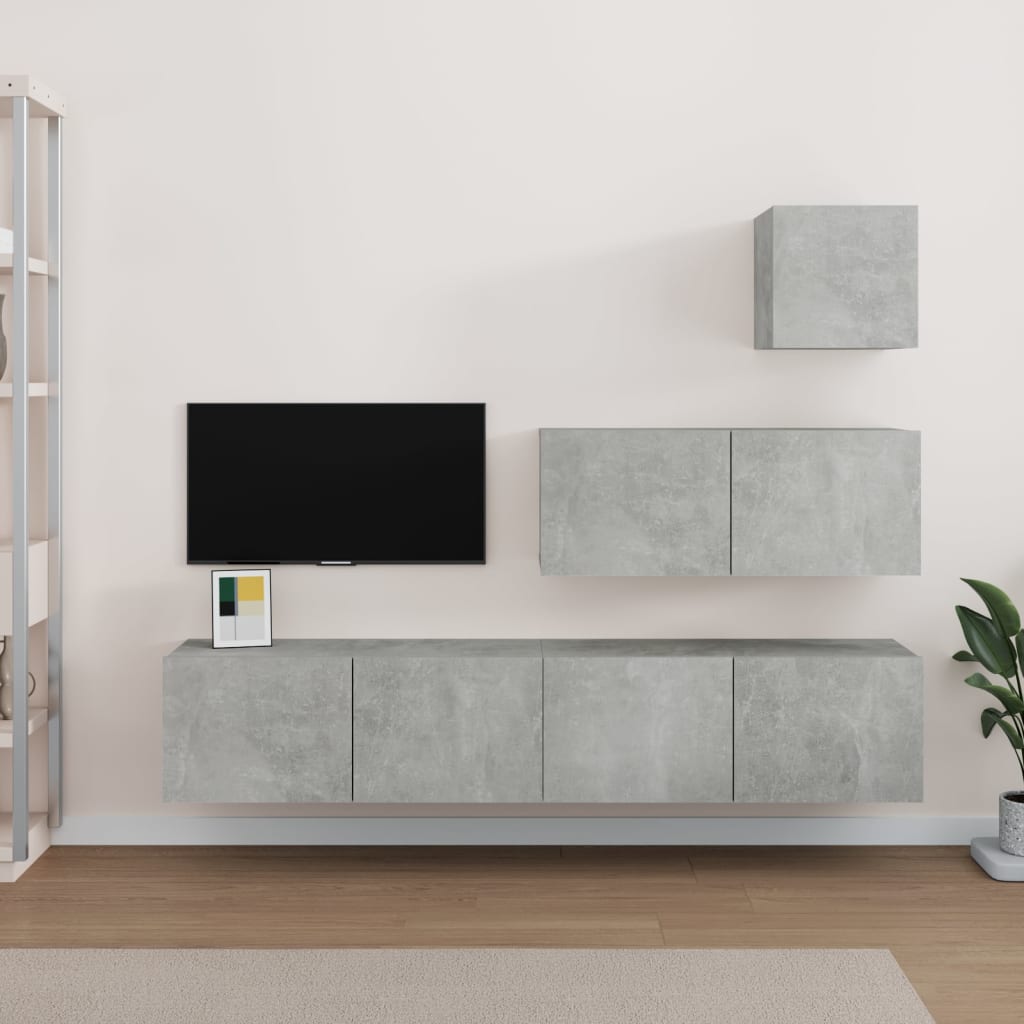 4Dílný Set Tv Skříněk Kompozitní Dřevo