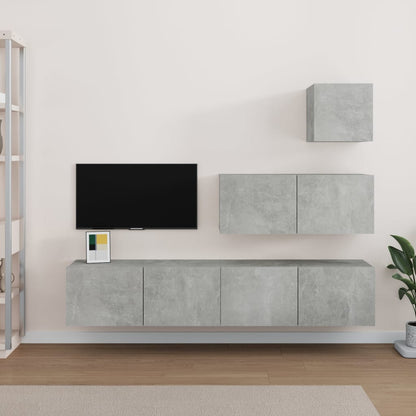 4Dílný Set Tv Skříněk Kompozitní Dřevo