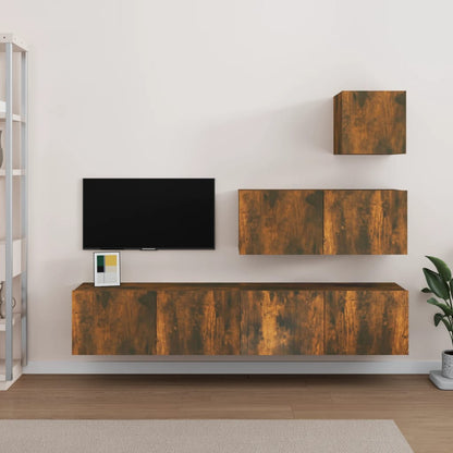 4Dílný Set Tv Skříněk Kompozitní Dřevo