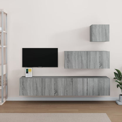 4Dílný Set Tv Skříněk Kompozitní Dřevo