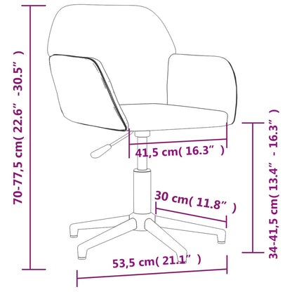 Otočná Kancelářská Židle Krémová Textil