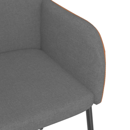Jídelní Židle 2 Ks Světle Šedé Textil A Umělá Kůže