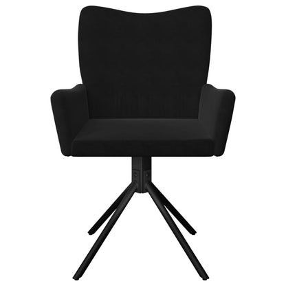 Otočné Jídelní Židle 2 Ks Černé Samet