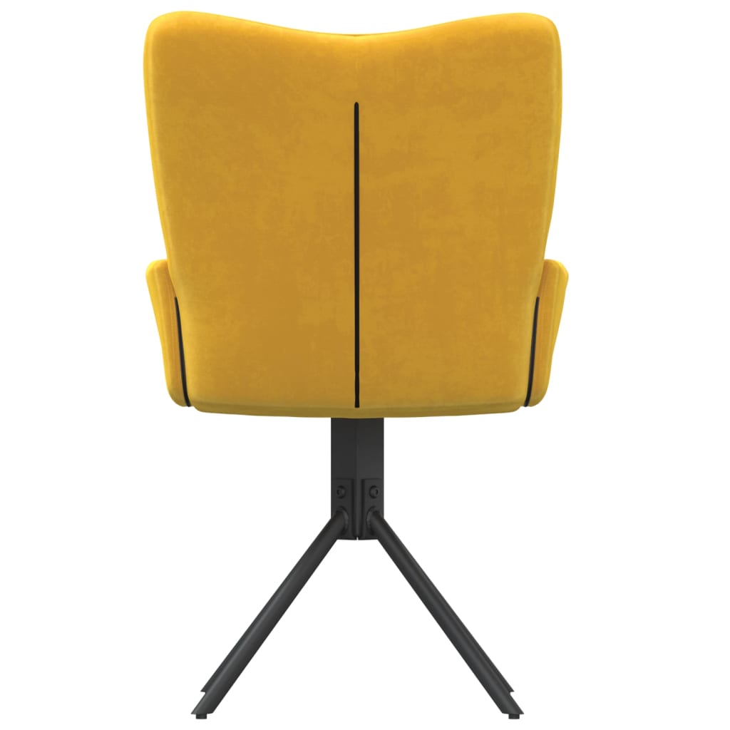 Otočné Jídelní Židle 2 Ks Žluté Samet