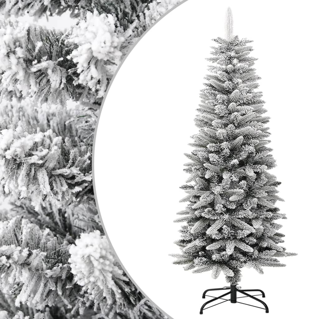 Umělý Úzký Vánoční Stromek Zasněžený 150 Cm Pvc A Pe