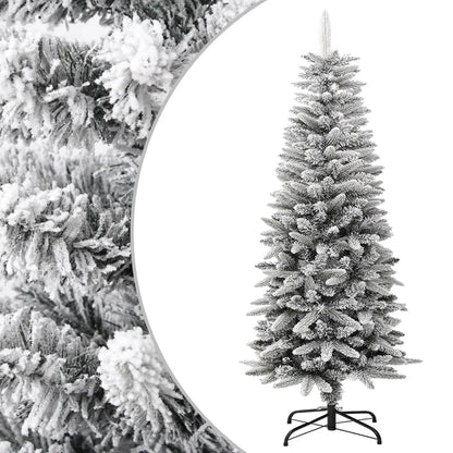Umělý Úzký Vánoční Stromek Zasněžený 150 Cm Pvc A Pe
