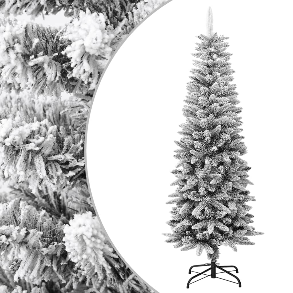 Umělý Úzký Vánoční Stromek Zasněžený 150 Cm Pvc A Pe