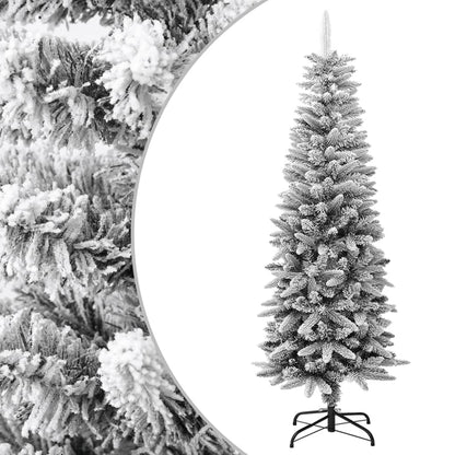 Umělý Úzký Vánoční Stromek Zasněžený 150 Cm Pvc A Pe
