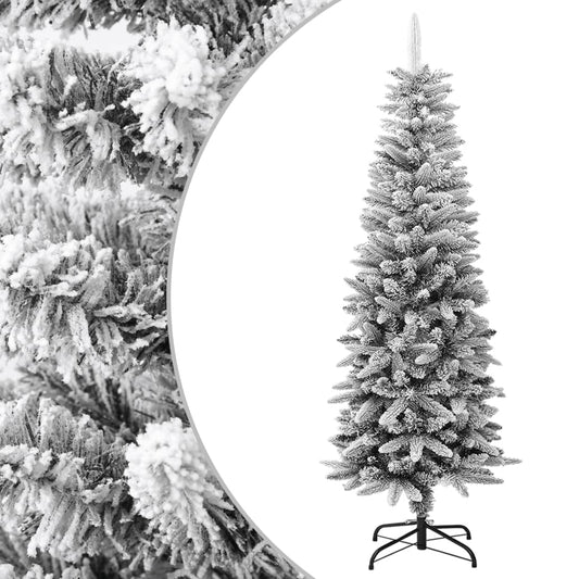 Umělý Úzký Vánoční Stromek Zasněžený 150 Cm Pvc A Pe