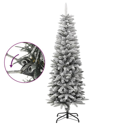 Umělý Úzký Vánoční Stromek Zasněžený 150 Cm Pvc A Pe