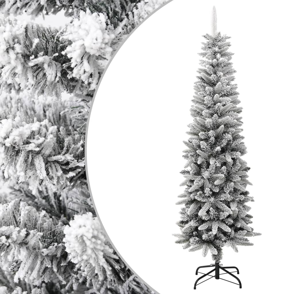 Umělý Úzký Vánoční Stromek Zasněžený 150 Cm Pvc A Pe