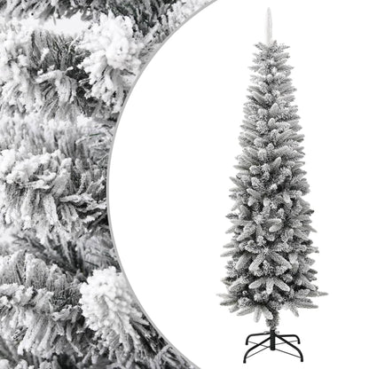 Umělý Úzký Vánoční Stromek Zasněžený 150 Cm Pvc A Pe