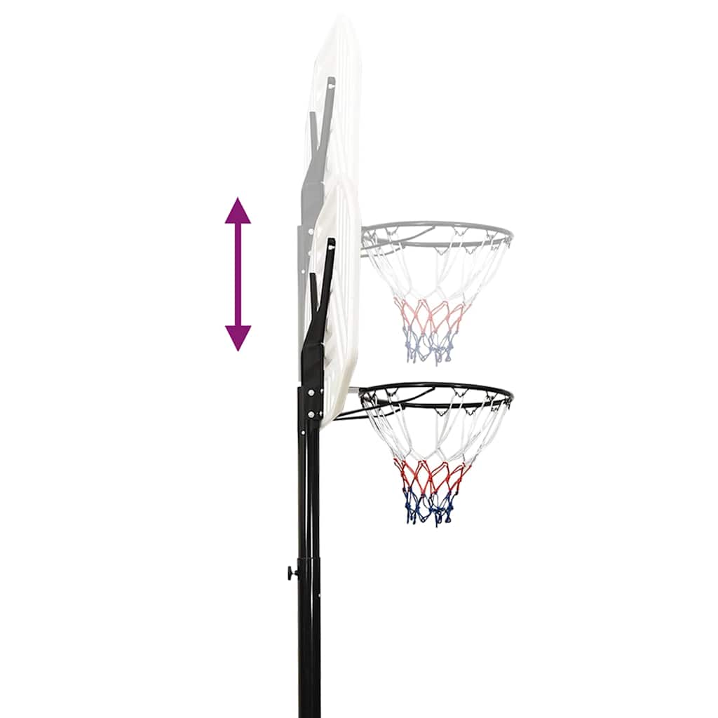 Basketbalový Koš Bílý 258–363 Cm Polyethylen