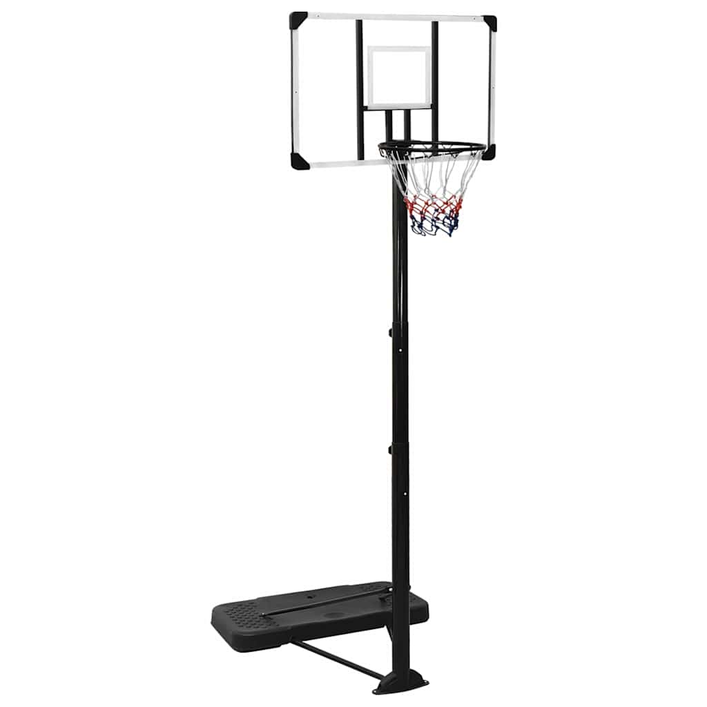 Basketbalový Koš S Průhlednou Deskou 256–361 Cm Polykarbonát