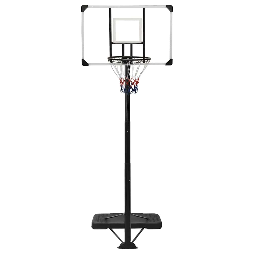 Basketbalový Koš S Průhlednou Deskou 256–361 Cm Polykarbonát