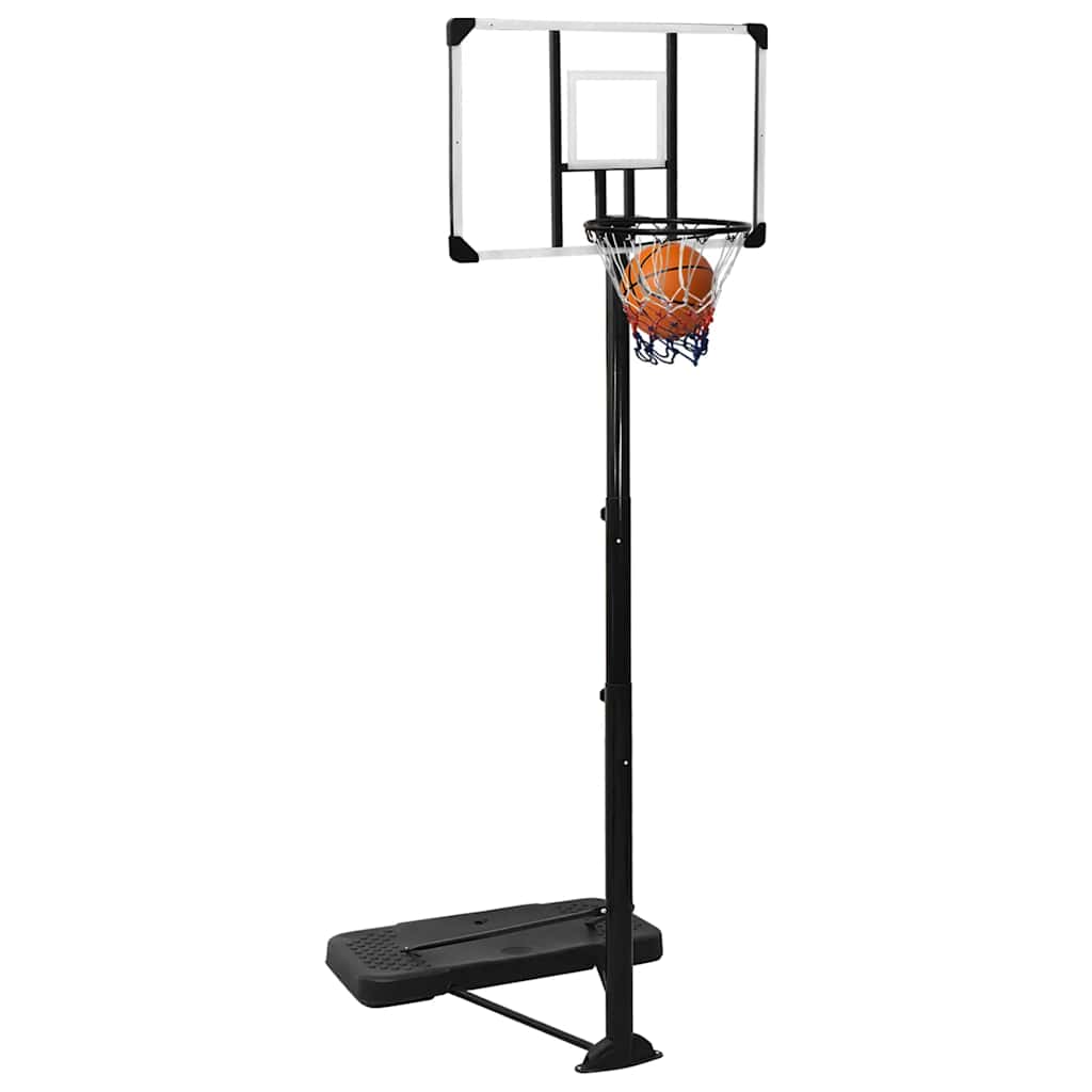 Basketbalový Koš S Průhlednou Deskou 256–361 Cm Polykarbonát