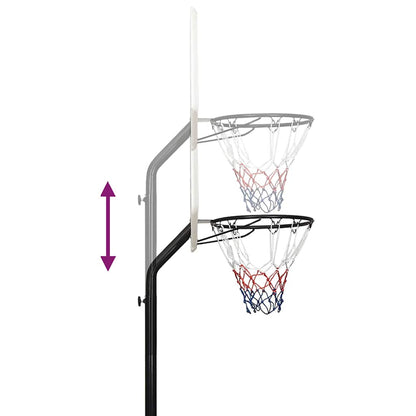 Basketbalový Koš Bílý 237–307 Cm Polyethylen