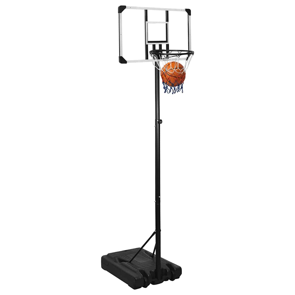 Basketbalový Koš S Průhlednou Deskou 235–301 Cm Polykarbonát