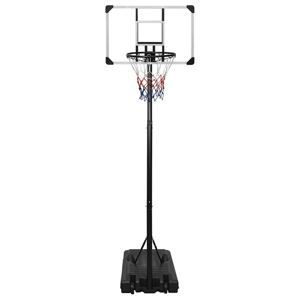 Basketbalový Koš S Průhlednou Deskou 235–301 Cm Polykarbonát
