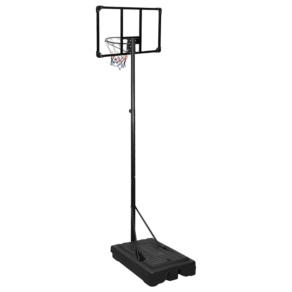 Basketbalový Koš S Průhlednou Deskou 235–301 Cm Polykarbonát