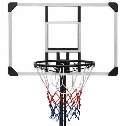 Basketbalový Koš S Průhlednou Deskou 235–301 Cm Polykarbonát