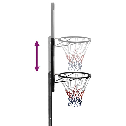 Basketbalový Koš S Průhlednou Deskou 235–301 Cm Polykarbonát