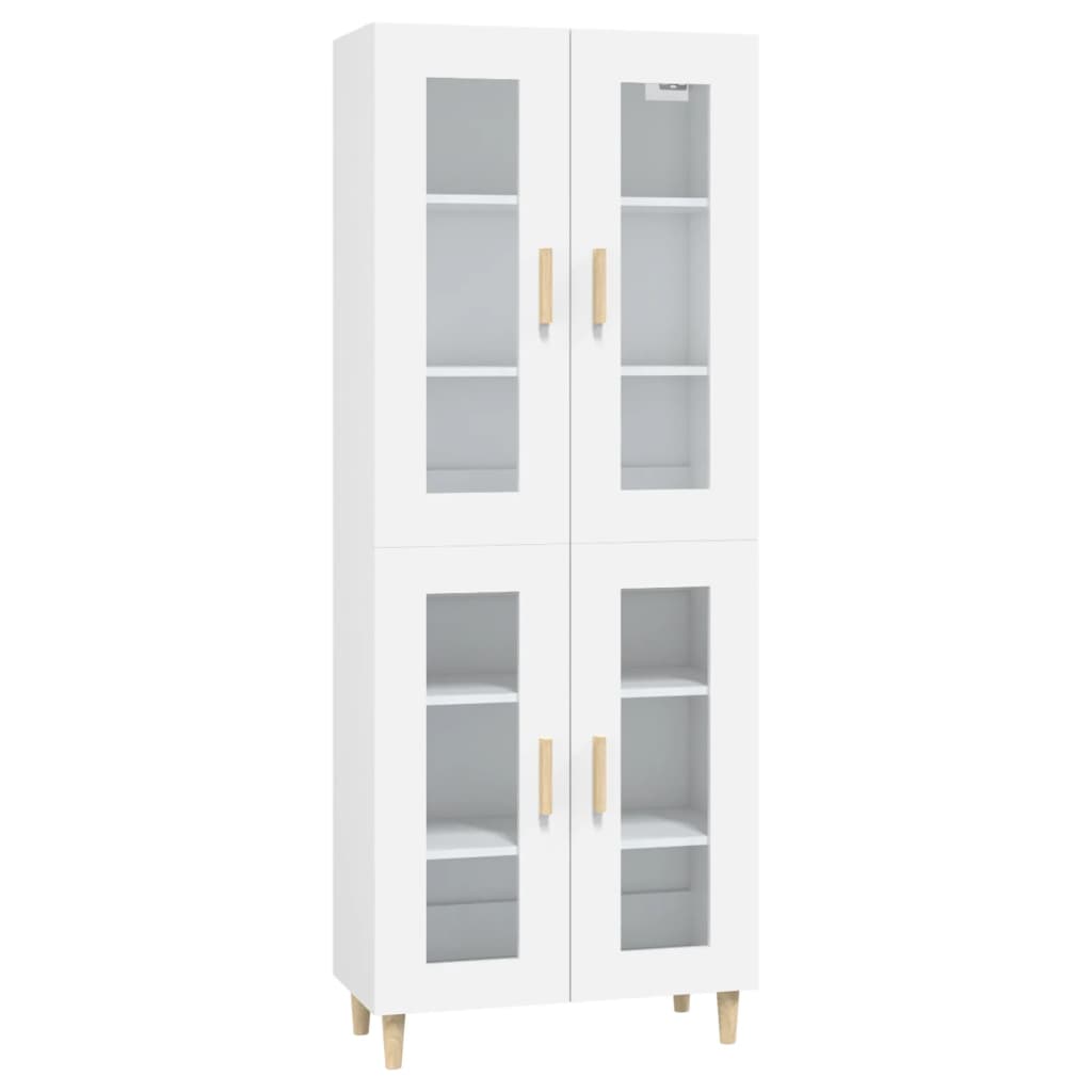 Skříň Highboard 69,5 X 34 X 180 Cm Kompozitní Dřevo