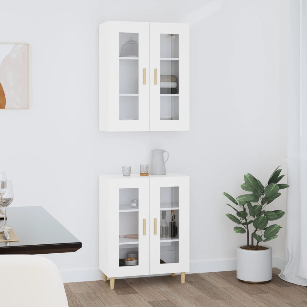 Skříň Highboard 69,5 X 34 X 180 Cm Kompozitní Dřevo