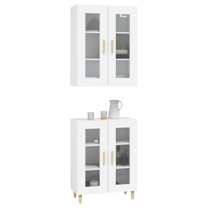 Skříň Highboard 69,5 X 34 X 180 Cm Kompozitní Dřevo