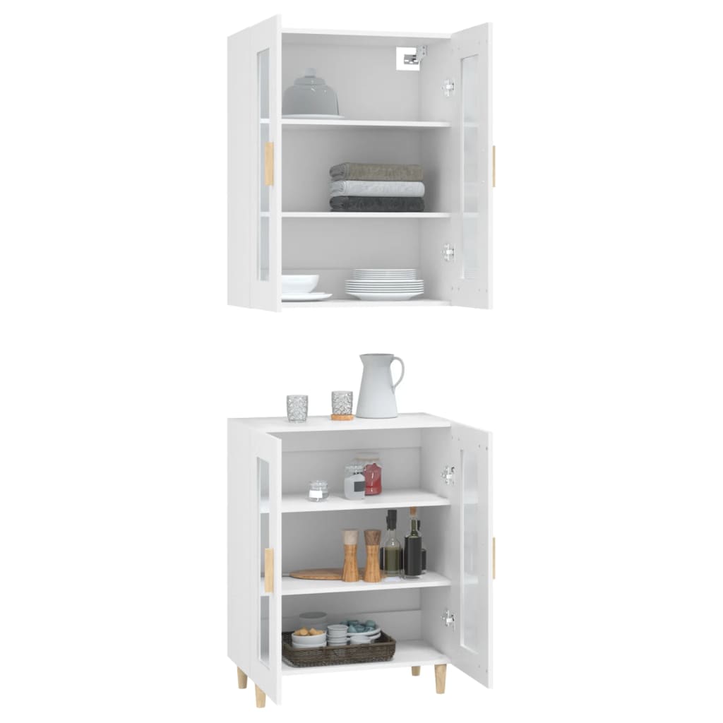 Skříň Highboard 69,5 X 34 X 180 Cm Kompozitní Dřevo