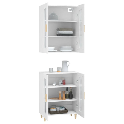 Skříň Highboard 69,5 X 34 X 180 Cm Kompozitní Dřevo