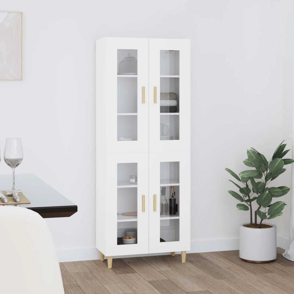 Skříň Highboard 69,5 X 34 X 180 Cm Kompozitní Dřevo