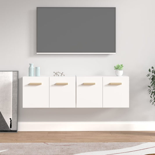 Nástěnné Skříňky 2 Ks Bílé 60X36,5X35 Cm Kompozitní Dřevo