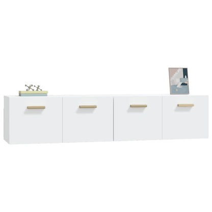 Nástěnné Skříňky 2 Ks Bílé 80 X 35 X 36,5 Cm Kompozitní Dřevo